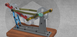 Gear Train with Fixed and moving Axes Mechanism